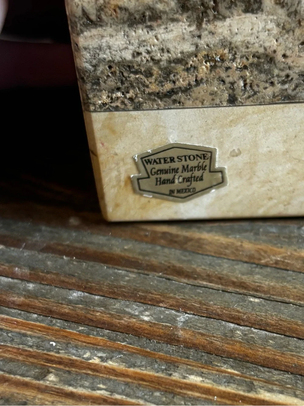 Marble travertine Tissue Box (vintage)